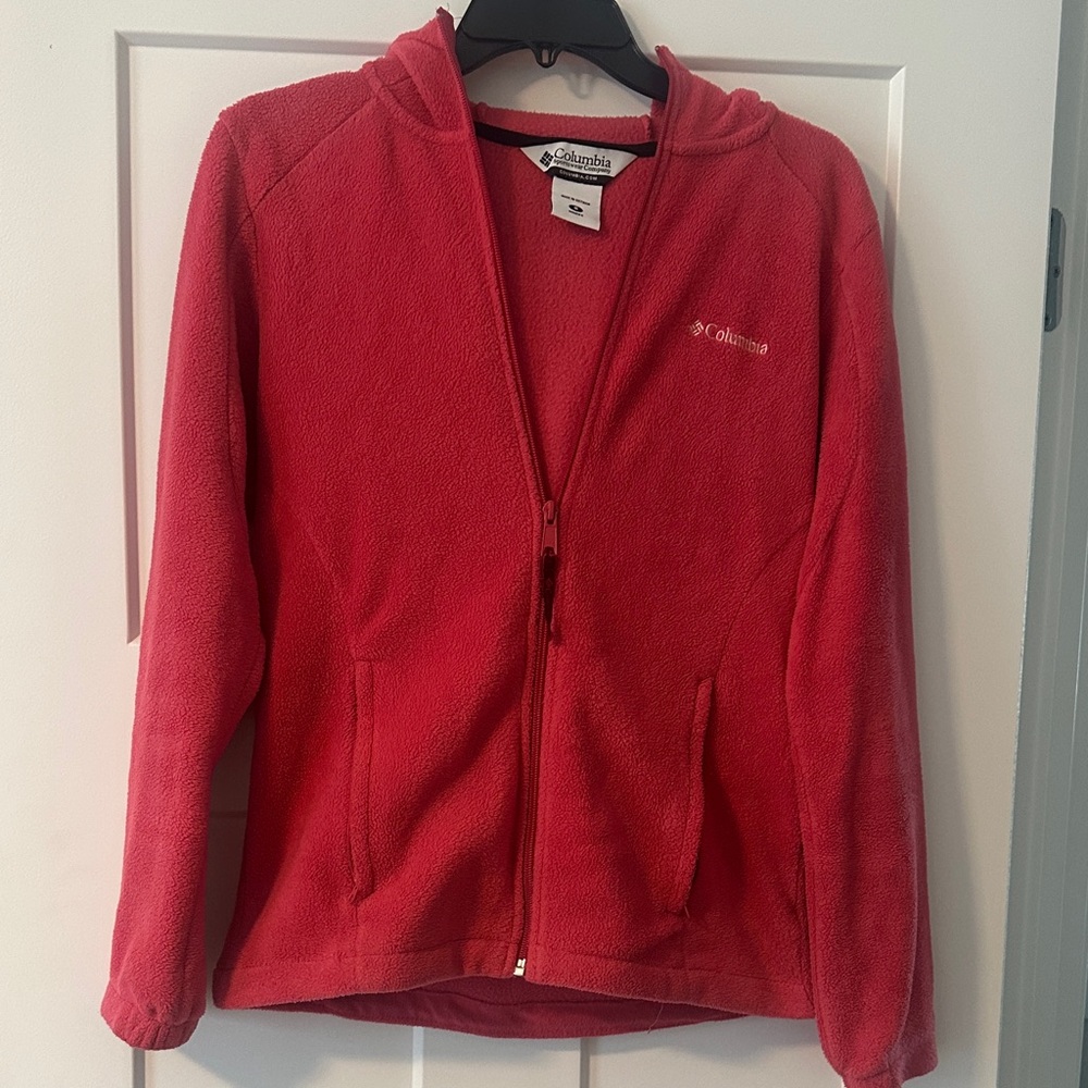 Columbia Vibrant Pink Hooded Fleece Jacket